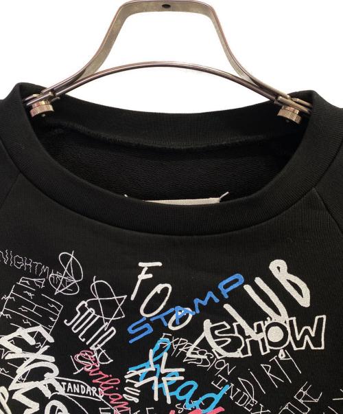 Maison Margiela（メゾンマルジェラ）Maison Margiela (メゾンマルジェラ) グラフィティスウェット ブラック サイズ:44の古着・服飾アイテム