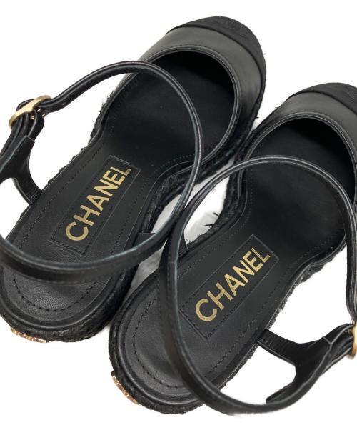 CHANEL（シャネル）CHANEL (シャネル) サンダル ブラック サイズ:36cの古着・服飾アイテム