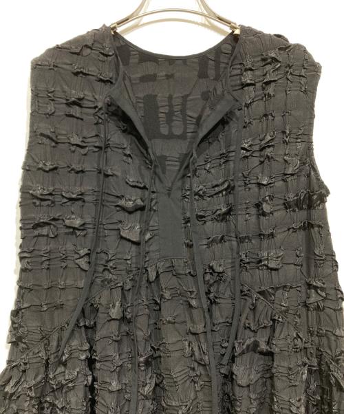 ROSSO（ロッソ）ROSSO (ロッソ) バックリボンジャガードフォルムワンピース ブラック サイズ:Freeの古着・服飾アイテム