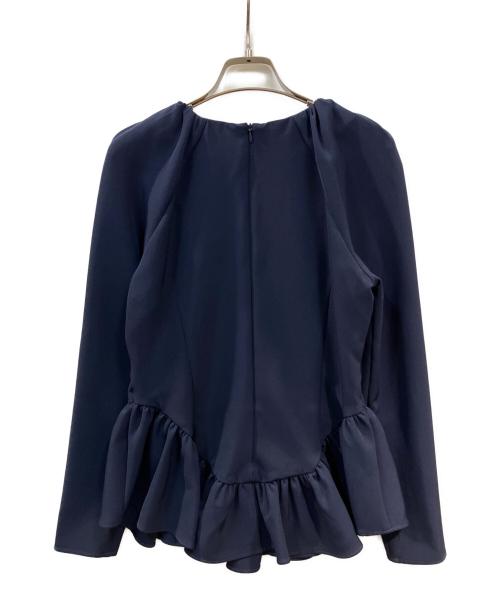 J.N.Hearts（ジェイエヌハーツ）J.N.Hearts (ジェイエヌハーツ) フリルカラーブラウス ネイビー サイズ:FREEの古着・服飾アイテム