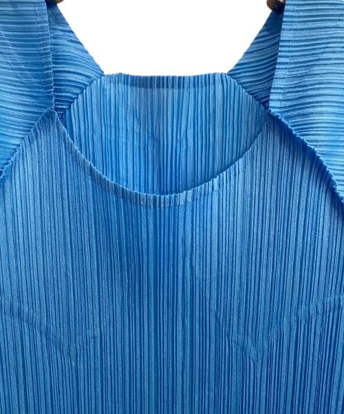 PLEATS PLEASE（プリーツプリーズ）PLEATS PLEASE (プリーツプリーズ) フレンチスリーブカットソー ブルー サイズ:4の古着・服飾アイテム