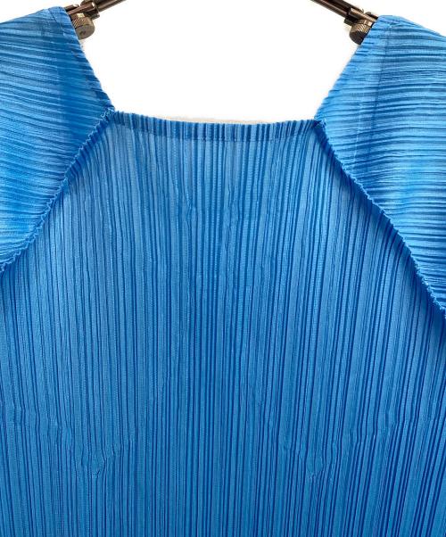 PLEATS PLEASE（プリーツプリーズ）PLEATS PLEASE (プリーツプリーズ) フレンチスリーブカットソー ブルー サイズ:4の古着・服飾アイテム