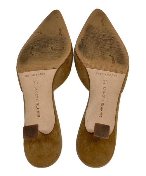 Manolo Blahnik（マノロブラニク）Manolo Blahnik (マノロブラニク) CAROLYEN MULE ベージュ サイズ:35の古着・服飾アイテム