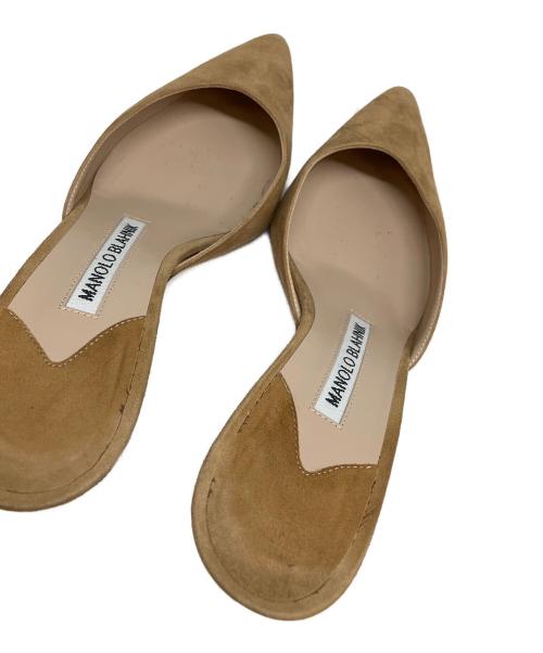 Manolo Blahnik（マノロブラニク）Manolo Blahnik (マノロブラニク) CAROLYEN MULE ベージュ サイズ:35の古着・服飾アイテム