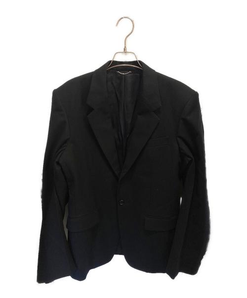 JOHN LAWRENCE SULLIVAN（ジョン ローレンス サリバン）JOHN LAWRENCE SULLIVAN (ジョン ローレンス サリバン) WOOL BARATHEA MASSIVE ROUNDED SLEEVE SINGLE BREASTED JACKET ブラック サイズ:48の古着・服飾アイテム
