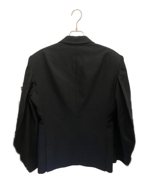 JOHN LAWRENCE SULLIVAN（ジョン ローレンス サリバン）JOHN LAWRENCE SULLIVAN (ジョン ローレンス サリバン) WOOL BARATHEA MASSIVE ROUNDED SLEEVE SINGLE BREASTED JACKET ブラック サイズ:48の古着・服飾アイテム