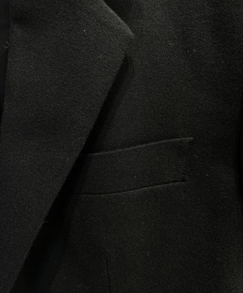 JOHN LAWRENCE SULLIVAN（ジョン ローレンス サリバン）JOHN LAWRENCE SULLIVAN (ジョン ローレンス サリバン) WOOL BARATHEA MASSIVE ROUNDED SLEEVE SINGLE BREASTED JACKET ブラック サイズ:48の古着・服飾アイテム