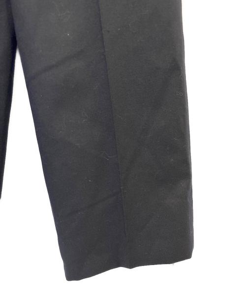 JOHN LAWRENCE SULLIVAN（ジョン ローレンス サリバン）JOHN LAWRENCE SULLIVAN (ジョン ローレンス サリバン) WOOL BARATHEA FRONT POCKET WIDE TROUSERS ブラック サイズ:48の古着・服飾アイテム