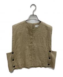 HYKE（ハイク）の古着「LINEN CROPPED TOP」｜ベージュ
