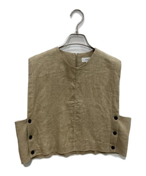 HYKE（ハイク）HYKE (ハイク) LINEN CROPPED TOP ベージュ サイズ:-の古着・服飾アイテム