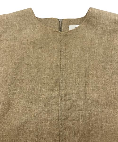 HYKE（ハイク）HYKE (ハイク) LINEN CROPPED TOP ベージュ サイズ:-の古着・服飾アイテム