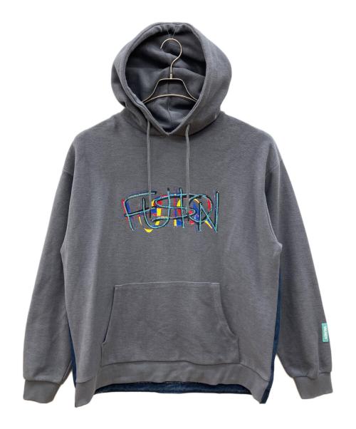 VAUNDY（バウンディー）VAUNDY (バウンディー) ロゴフーディーパーカー グレー サイズ:Lの古着・服飾アイテム