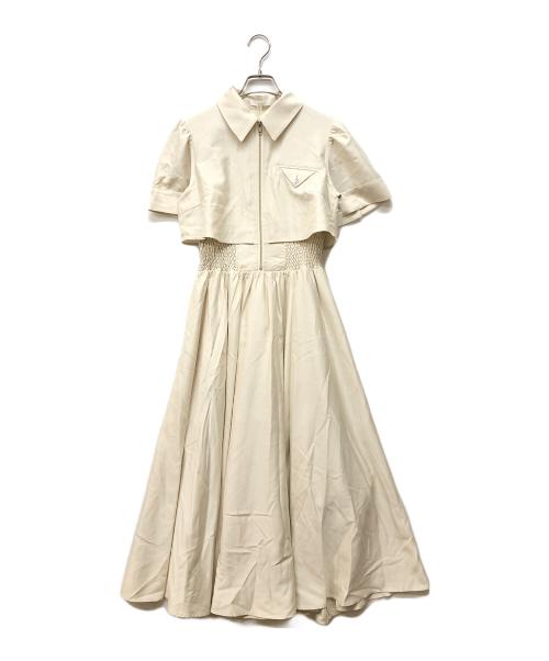 rienda（リエンダ）rienda (リエンダ) バストディティールフレアワンピース アイボリー サイズ:Sの古着・服飾アイテム