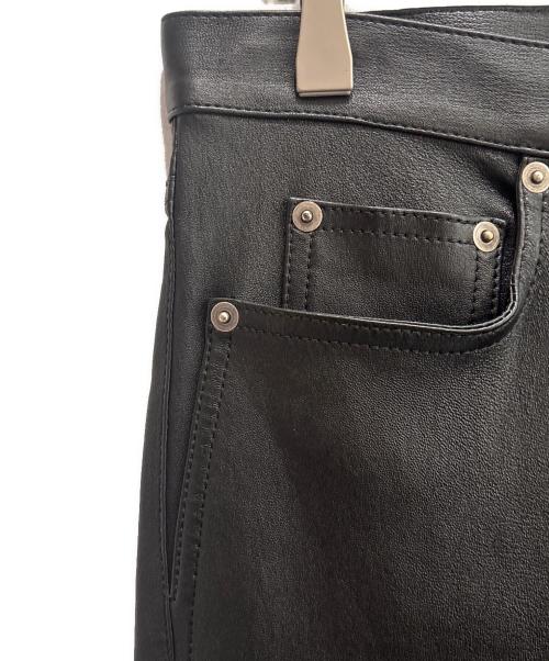 Saint Laurent Paris（サンローランパリ）Saint Laurent Paris (サンローランパリ) ラムレザースキニーパンツ ブラック サイズ:48の古着・服飾アイテム