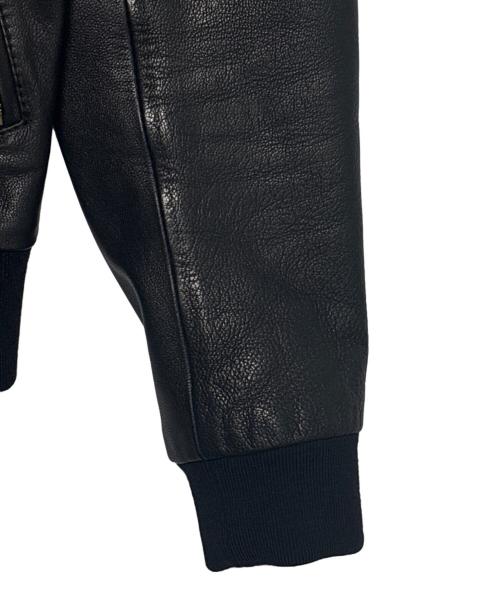 DOLCE & GABBANA（ドルチェ＆ガッバーナ）DOLCE & GABBANA (ドルチェ＆ガッバーナ) ゴートレザー ツインジップシングルライダースジャケット ブラック サイズ:46の古着・服飾アイテム