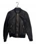 DOLCE & GABBANA（ドルチェ＆ガッバーナ）の古着「ゴートレザー ツインジップシングルライダースジャケット」｜ブラック
