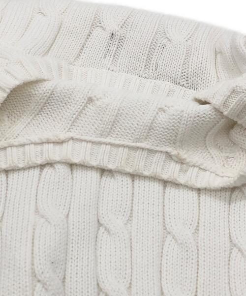 POLO RALPH LAUREN（ポロ・ラルフローレン）POLO RALPH LAUREN (ポロ・ラルフローレン) 半袖ケーブルニット ホワイト サイズ:SIZE Mの古着・服飾アイテム