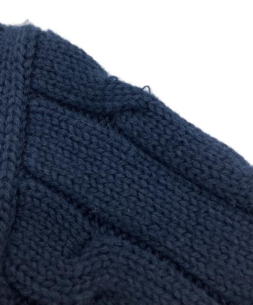 POLO RALPH LAUREN（ポロ・ラルフローレン）POLO RALPH LAUREN (ポロ・ラルフローレン) 半袖ケーブルニット ネイビー サイズ:XLの古着・服飾アイテム