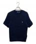 POLO RALPH LAUREN（ポロ・ラルフローレン）の古着「半袖ケーブルニット」｜ネイビー