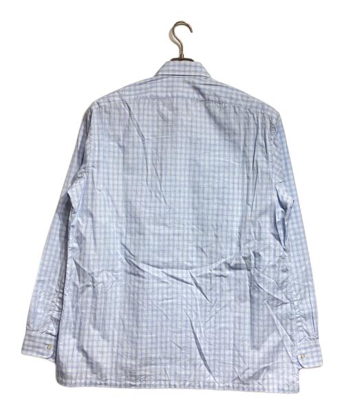 Charvet（シャルベ）Charvet (シャルベ) チェックシャツ/Check Shirt ブルー×ホワイト サイズ:XL (17・1/2)の古着・服飾アイテム