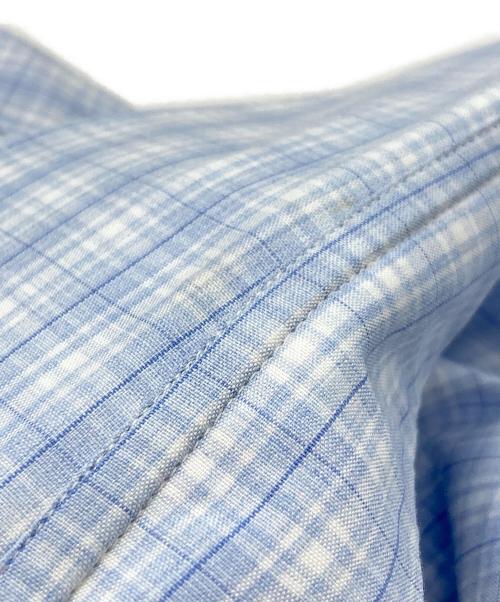 Charvet（シャルベ）Charvet (シャルベ) チェックシャツ/Check Shirt ブルー×ホワイト サイズ:XL (17・1/2)の古着・服飾アイテム