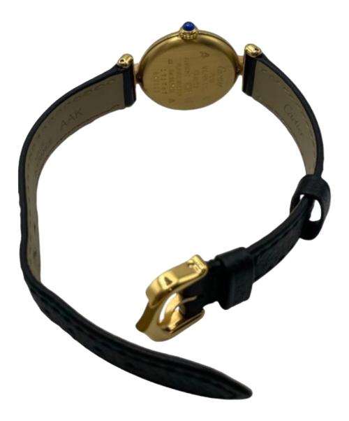 Cartier（カルティエ）Cartier (カルティエ) MUST COLISÉE VERMEIL/マストコリゼ ヴェルメイユ Ref.W1000653/アイボリーローマン文字盤 アイボリー文字盤の古着・服飾アイテム