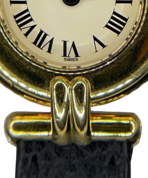 Cartier（カルティエ）Cartier (カルティエ) MUST COLISÉE VERMEIL/マストコリゼ ヴェルメイユ Ref.W1000653/アイボリーローマン文字盤 アイボリー文字盤の古着・服飾アイテム