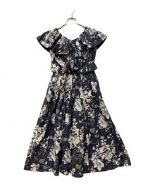 HER LIP TO（ハーリップトゥ）の古着「Anemone Ruffled Long Dress」｜ブラック