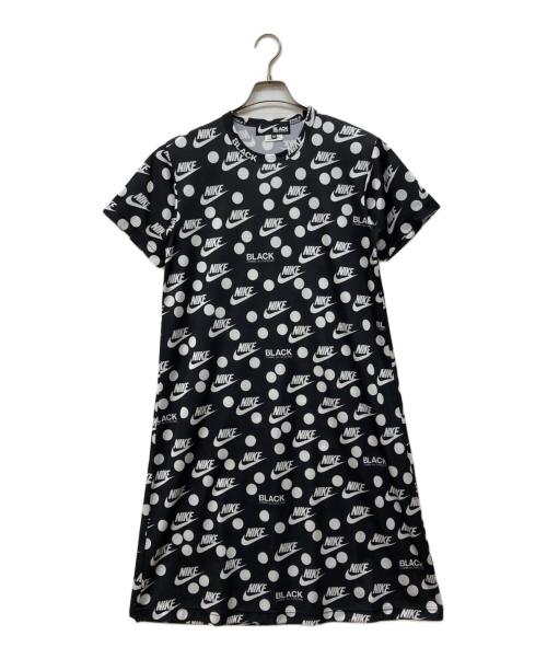 BLACK COMME des GARCONS（ブラックコムデギャルソン）BLACK COMME des GARCONS (ブラックコムデギャルソン) NIKE (ナイキ) ロゴ総柄ワンピース ブラック サイズ:Mの古着・服飾アイテム