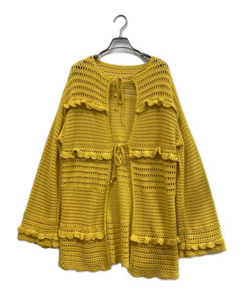 BEAMS BOY（ビームスボーイ）BEAMS BOY (ビームスボーイ) フリルニットカーディガン イエロー サイズ:FREEの古着・服飾アイテム