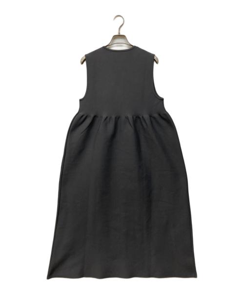 UNITED ARROWS（ユナイテッドアローズ）UNITED ARROWS (ユナイテッドアローズ) P フリル ノースリーブ ワンピース グレー サイズ:記載無しの古着・服飾アイテム