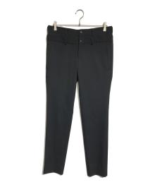 COMME des GARCONS HOMME PLUS（コムデギャルソンオムプリュス）の古着「ウールギャバレイヤードパンツ」｜ブラック