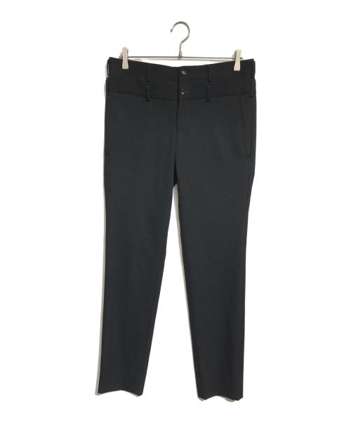 COMME des GARCONS HOMME PLUS（コムデギャルソンオムプリュス）COMME des GARCONS HOMME PLUS (コムデギャルソンオムプリュス) ウールギャバレイヤードパンツ ブラック サイズ:Sの古着・服飾アイテム