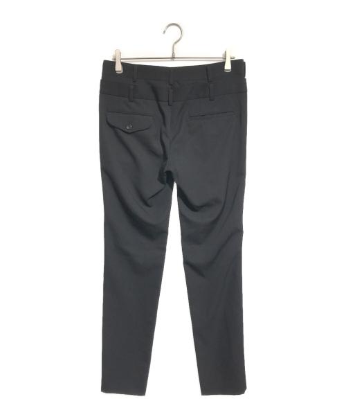 COMME des GARCONS HOMME PLUS（コムデギャルソンオムプリュス）COMME des GARCONS HOMME PLUS (コムデギャルソンオムプリュス) ウールギャバレイヤードパンツ ブラック サイズ:Sの古着・服飾アイテム