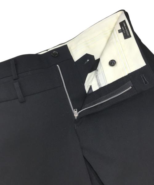 COMME des GARCONS HOMME PLUS（コムデギャルソンオムプリュス）COMME des GARCONS HOMME PLUS (コムデギャルソンオムプリュス) ウールギャバレイヤードパンツ ブラック サイズ:Sの古着・服飾アイテム