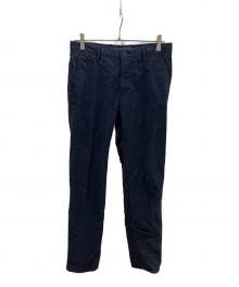 INCOTEX（インコテックス）の古着「SLIM FIT ガーメントダイコットンストレッチギャバジンテーパードパンツ」｜ネイビー