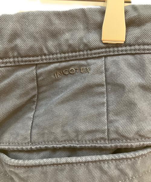 INCOTEX（インコテックス）INCOTEX (インコテックス) SLIM FIT ガーメントダイコットンストレッチギャバジンテーパードパンツ ネイビー サイズ:30の古着・服飾アイテム