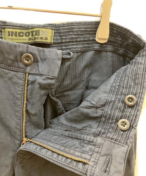 INCOTEX（インコテックス）INCOTEX (インコテックス) SLIM FIT ガーメントダイコットンストレッチギャバジンテーパードパンツ ネイビー サイズ:30の古着・服飾アイテム