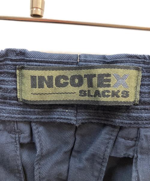 INCOTEX（インコテックス）INCOTEX (インコテックス) SLIM FIT ガーメントダイコットンストレッチギャバジンテーパードパンツ ネイビー サイズ:30の古着・服飾アイテム