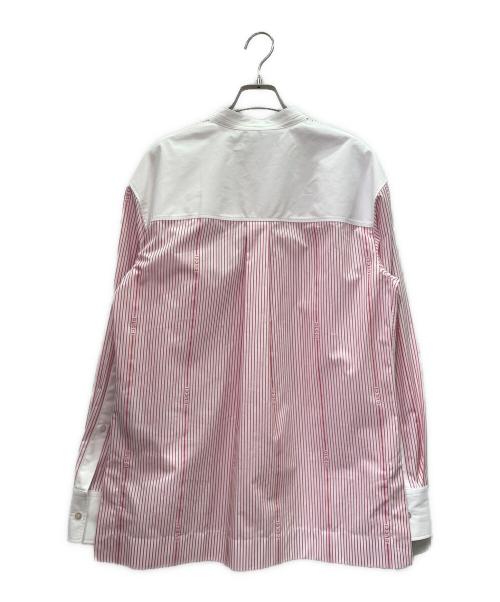 GUCCI（グッチ）GUCCI (グッチ) Cotton Fil Coupé Shirt コットン フィルクーペ シャツ/826759 Z7ASD ホワイト×レッド サイズ:42の古着・服飾アイテム