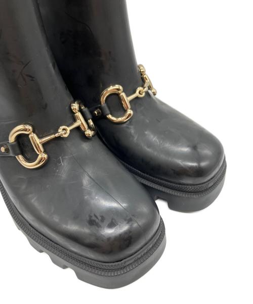 GUCCI（グッチ）GUCCI (グッチ) ラバーアンクルブーツ ブラック サイズ:38の古着・服飾アイテム
