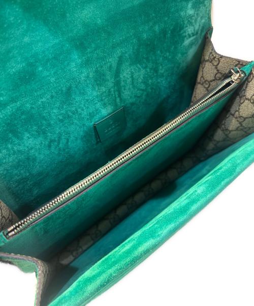 GUCCI（グッチ）GUCCI (グッチ) Dionysus Shoulder Bag GG Supreme Modern Medium / ディオニュソス フローラルバッグ ベージュ/グリーン サイズ:Medium/ミディアムの古着・服飾アイテム