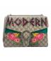 GUCCI（グッチ）の古着「Dionysus Shoulder Bag GG Supreme Modern Medium / ディオニュソス フローラルバッグ」｜ベージュ/グリーン