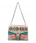 GUCCI (グッチ) Dionysus Shoulder Bag GG Supreme Modern Medium / ディオニュソス フローラルバッグ ベージュ/グリーン サイズ:Medium/ミディアム：160000円