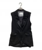 BORDERS at BALCONYボーダーズアットバルコニー）の古着「TWILL VEST」｜ブラック
