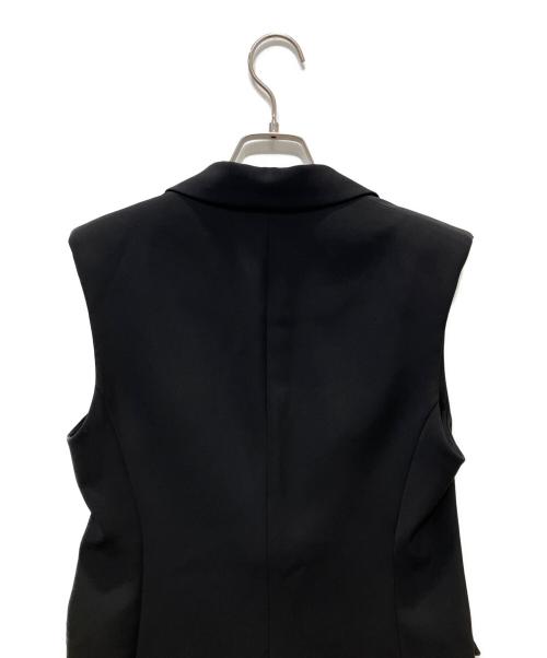 BORDERS at BALCONY（ボーダーズアットバルコニー）BORDERS AT BALCONY (ボーダーズアットバルコニー) TWILL VEST ブラック サイズ:36の古着・服飾アイテム