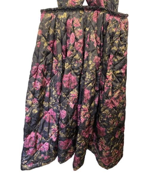 COMME des GARCONS（コムデギャルソン）COMME des GARCONS (コムデギャルソン) フラワージャガードサロペットスカート ブラック サイズ:XSの古着・服飾アイテム