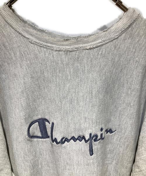 Champion REVERSE WEAVE（チャンピオン リバース ウィーブ）Champion REVERSE WEAVE (チャンピオン リバース ウィーブ) ロゴスウェット グレー サイズ:XLの古着・服飾アイテム