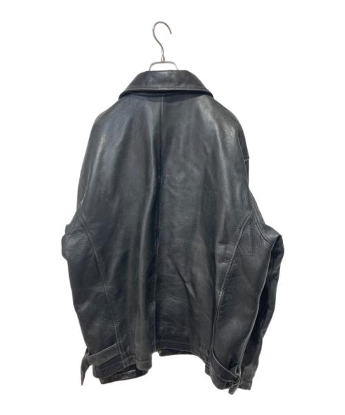DOCKERS（ドッカーズ）DOCKERS (ドッカーズ) レザージャケット ブラック サイズ:Ｌの古着・服飾アイテム