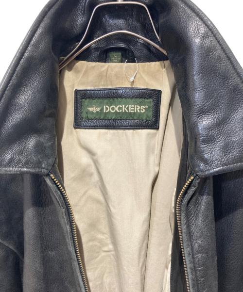 DOCKERS（ドッカーズ）DOCKERS (ドッカーズ) レザージャケット ブラック サイズ:Ｌの古着・服飾アイテム